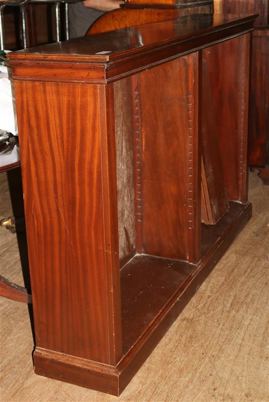 Edwardian style inlaid mahogany open bookcase